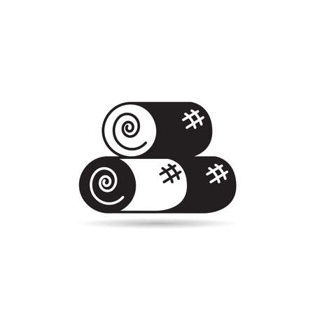 hay bales icon on white background vectorのイラスト素材