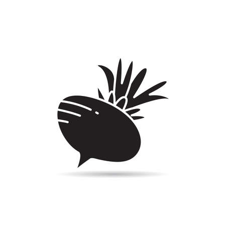 beet root icon vector on white backgroundのイラスト素材
