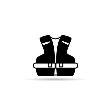 safety vest icon vector on white backgroundのイラスト素材