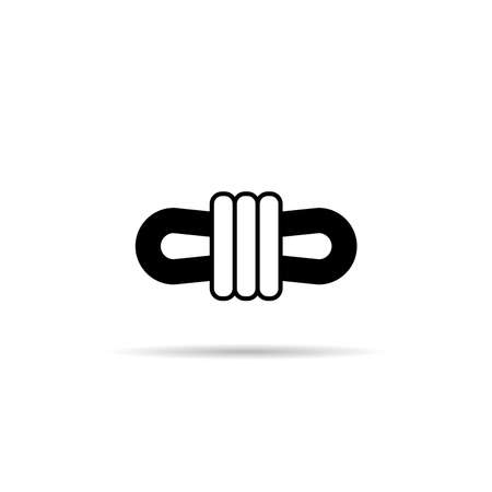 rope roll icon vector on white backgroundのイラスト素材