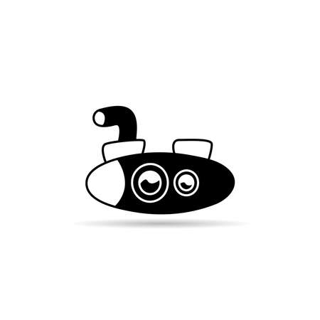 submarine icon on white background vectorのイラスト素材
