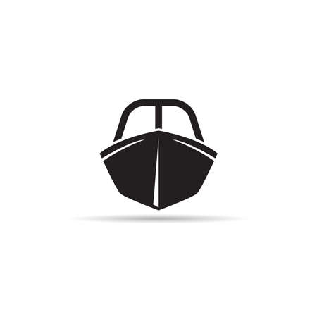 speedboat icon vector on white backgroundのイラスト素材