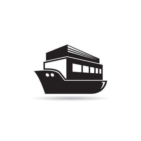luxury private motor yacht icon vector on white backgroundのイラスト素材