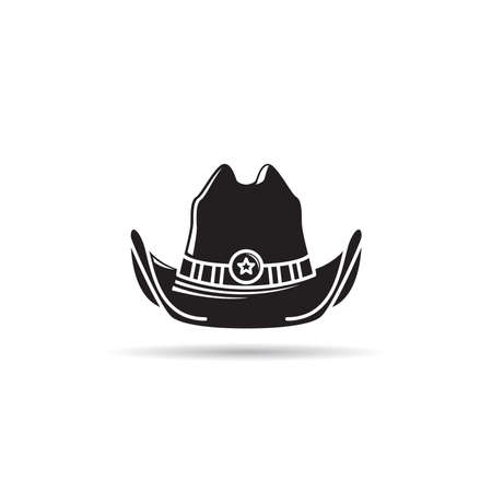 cowboy hat icon silhouette vectorのイラスト素材