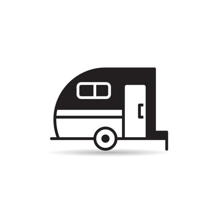 RV car, motorhome icon vector illustrationのイラスト素材