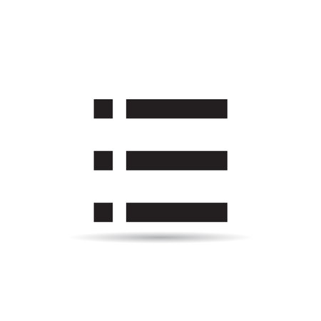 menu list, bullet list icon on white backgroundのイラスト素材