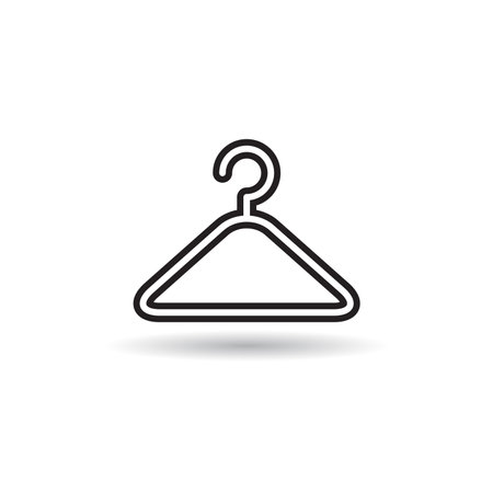 cloth hanger icon vector on white backgroundのイラスト素材