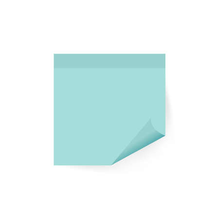 blank note or memo paper on white background vectorのイラスト素材
