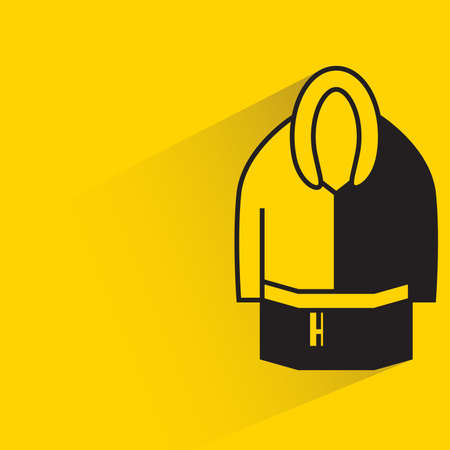 sweater with shadow on yellow background vectorのイラスト素材