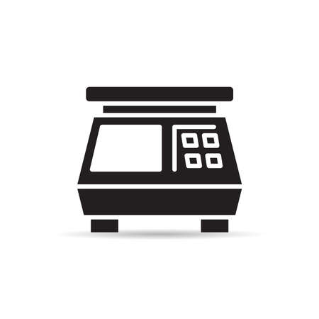 kitchen weight scale icon on white background vectorのイラスト素材