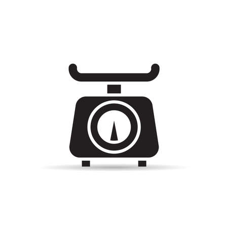 weight scale icon on white background vectorのイラスト素材