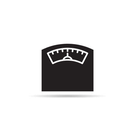 digital weight scale icon on white background vectorのイラスト素材