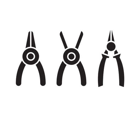 pliers tools icons set vectorのイラスト素材