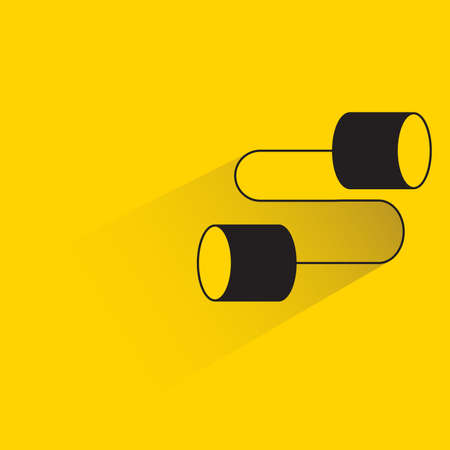 can phone with shadow yellow backgroundのイラスト素材