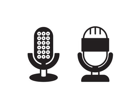 microphone icons set vector illustrationのイラスト素材