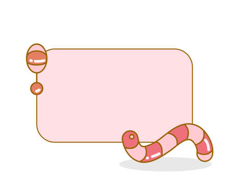 blank board with worm and bait vector illustrationのイラスト素材