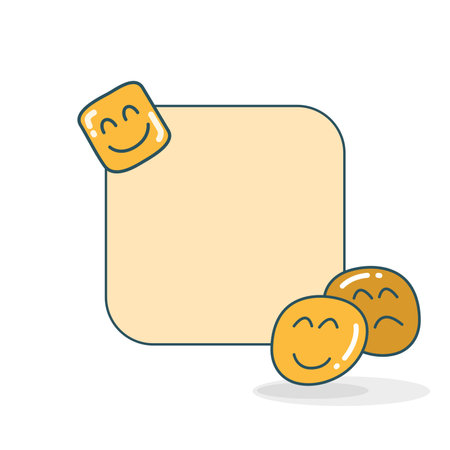 blank board with emoticons vector illustrationのイラスト素材