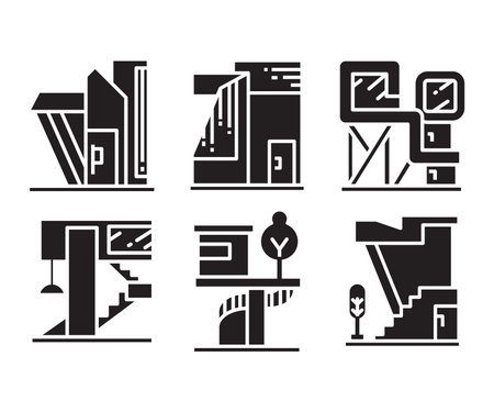 modern building and house icons vector illustrationのイラスト素材