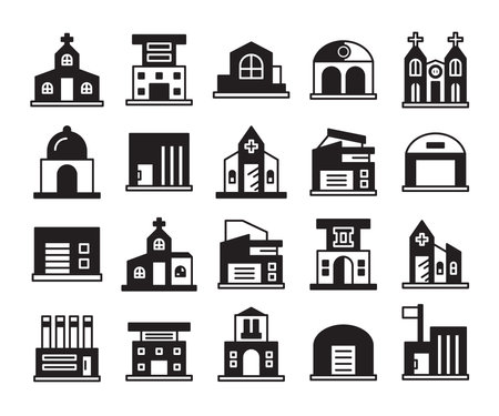 building icons set vector illustrationのイラスト素材