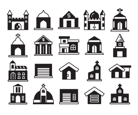 building icons set vector illustrationのイラスト素材