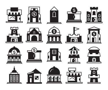 building icons set vector illustrationのイラスト素材