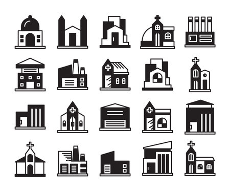 building icons set vector illustrationのイラスト素材