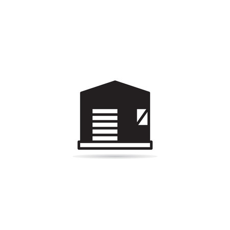 house building icon on white backgroundのイラスト素材