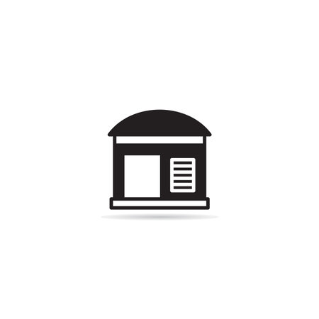 warehouse building and garage icon vector illustrationのイラスト素材