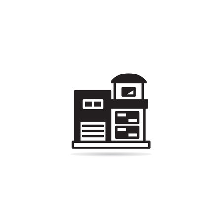 house building icon on white backgroundのイラスト素材