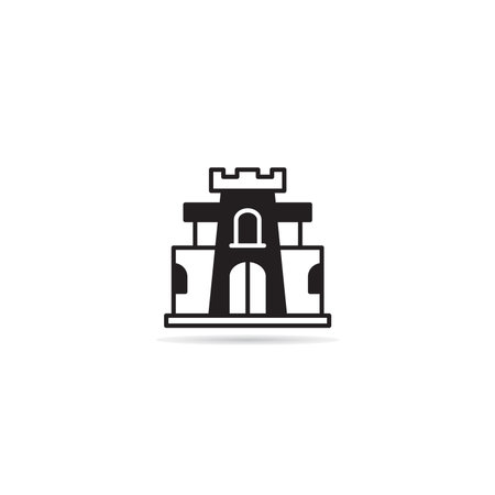 castle and fort building icon vector illustrationのイラスト素材