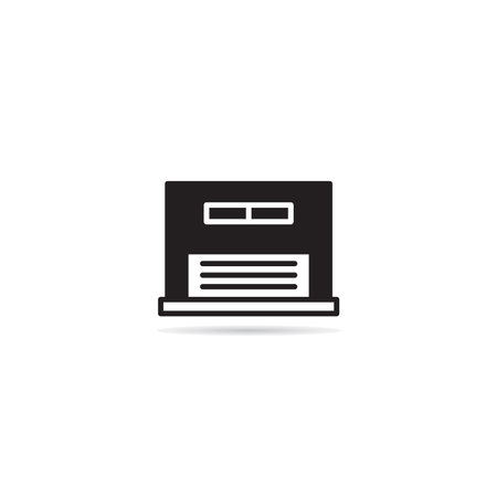 warehouse building and garage icon vector illustrationのイラスト素材