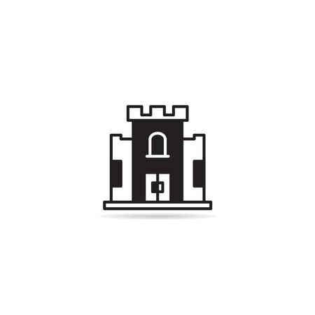 castle and fort building icon vector illustrationのイラスト素材