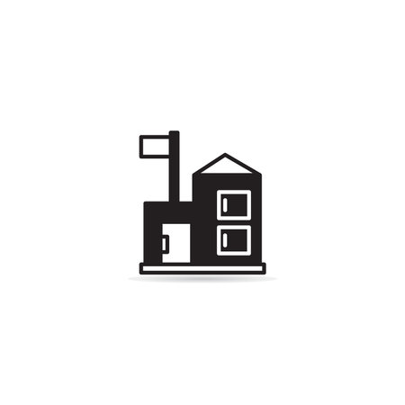 house building icon on white backgroundのイラスト素材