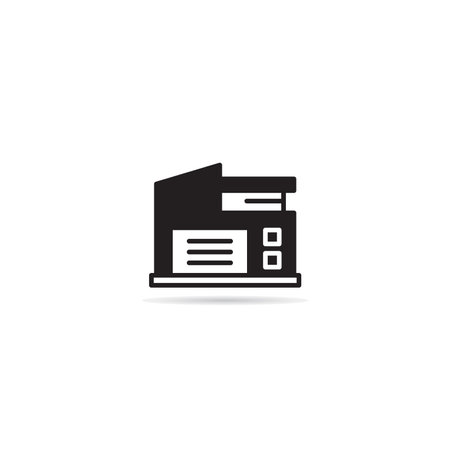 house building icon on white backgroundのイラスト素材