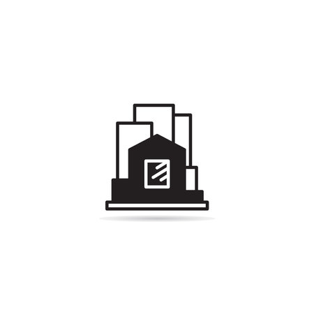 house building icon on white backgroundのイラスト素材