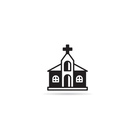 church building icon vector illustrationのイラスト素材