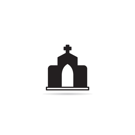 church building icon vector illustrationのイラスト素材