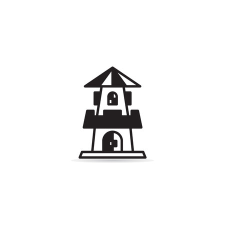 castle and fort building icon vector illustrationのイラスト素材