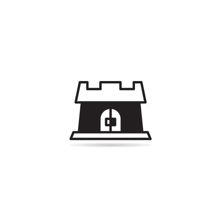 castle and fort building icon vector illustrationのイラスト素材