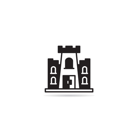 castle and fort building icon vector illustrationのイラスト素材