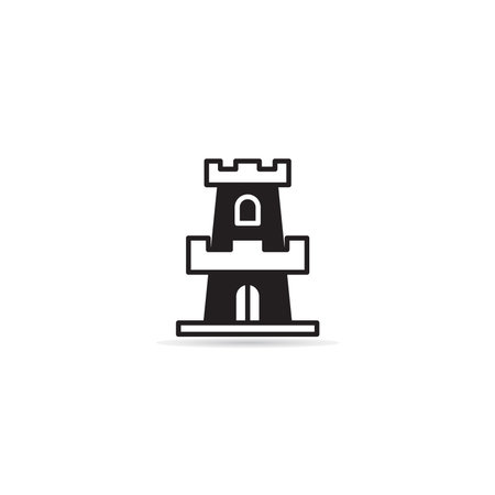 castle and fort building icon vector illustrationのイラスト素材