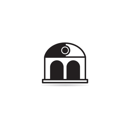 house building icon on white backgroundのイラスト素材