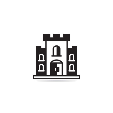 castle and fort building icon vector illustrationのイラスト素材