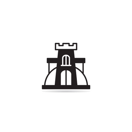 castle and fort building icon vector illustrationのイラスト素材