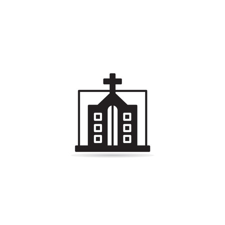 church building icon vector illustrationのイラスト素材