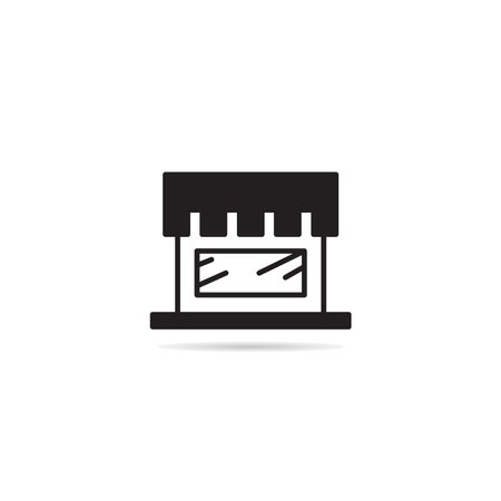 shop building icon vector illustrationのイラスト素材