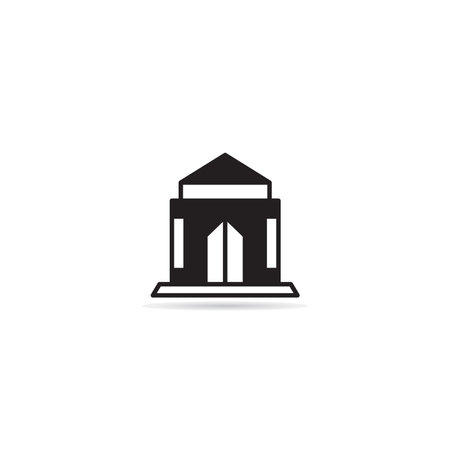 house building icon on white backgroundのイラスト素材