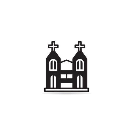 church building icon vector illustrationのイラスト素材