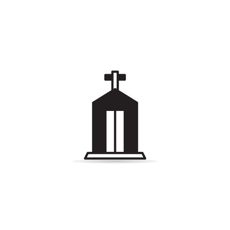 church building icon vector illustrationのイラスト素材