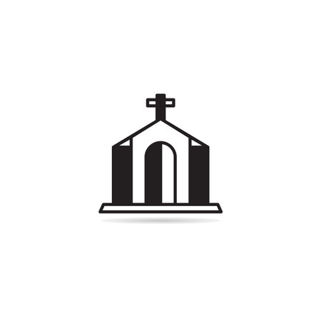 church building icon vector illustrationのイラスト素材